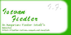 istvan fiedler business card